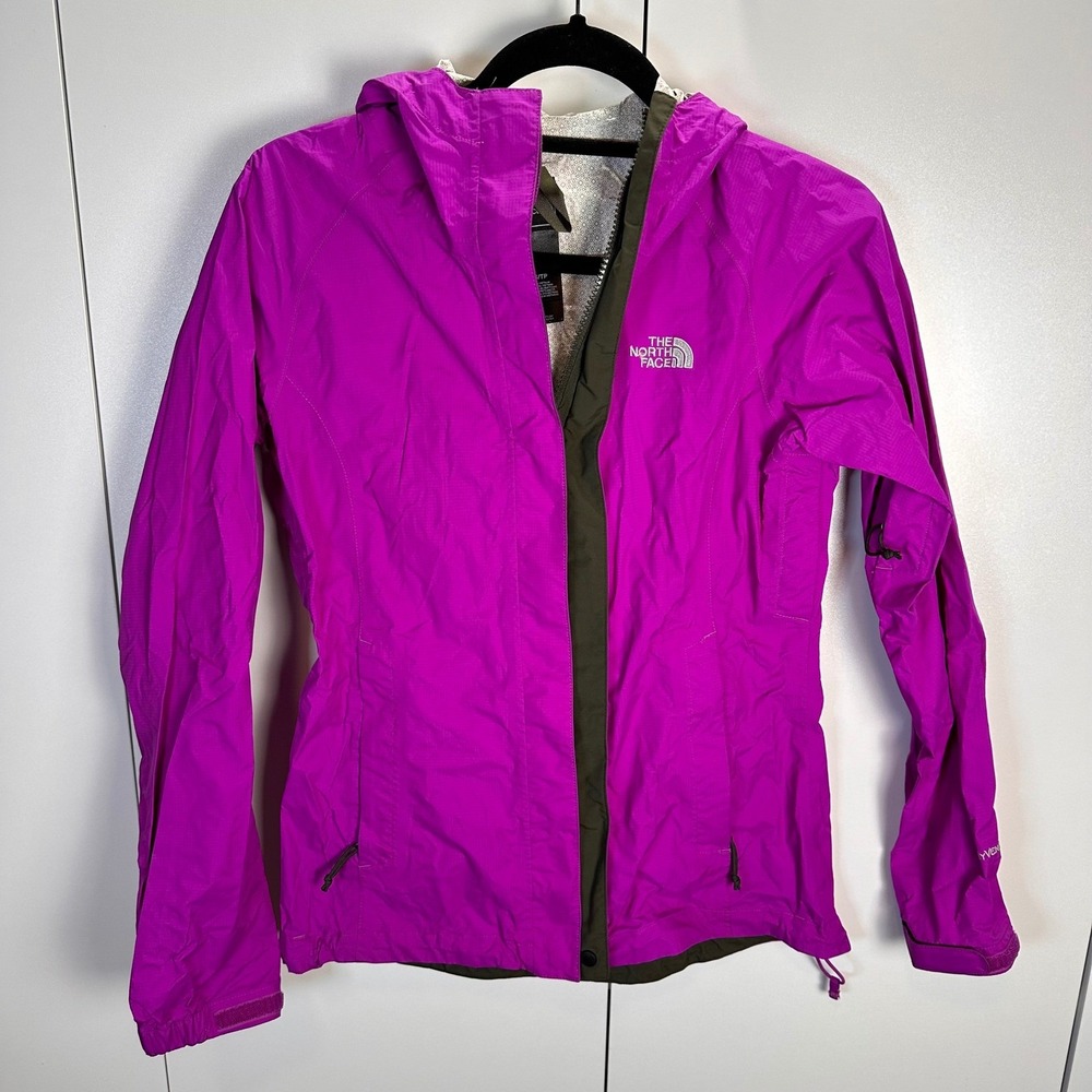 The North Face Purple Rain Jacket Women XS TP Lightweight Hooded Waterproof